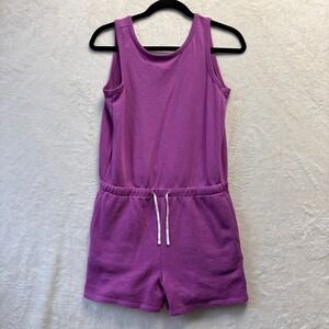 Z by Zella Romper Kids XL Purple Sweatshirt‎ Jumpsuit Drawstring Elastic Waist